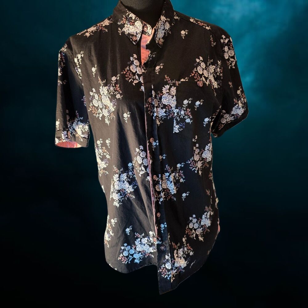 7 Diamonds Men’s Button Down Floral black M